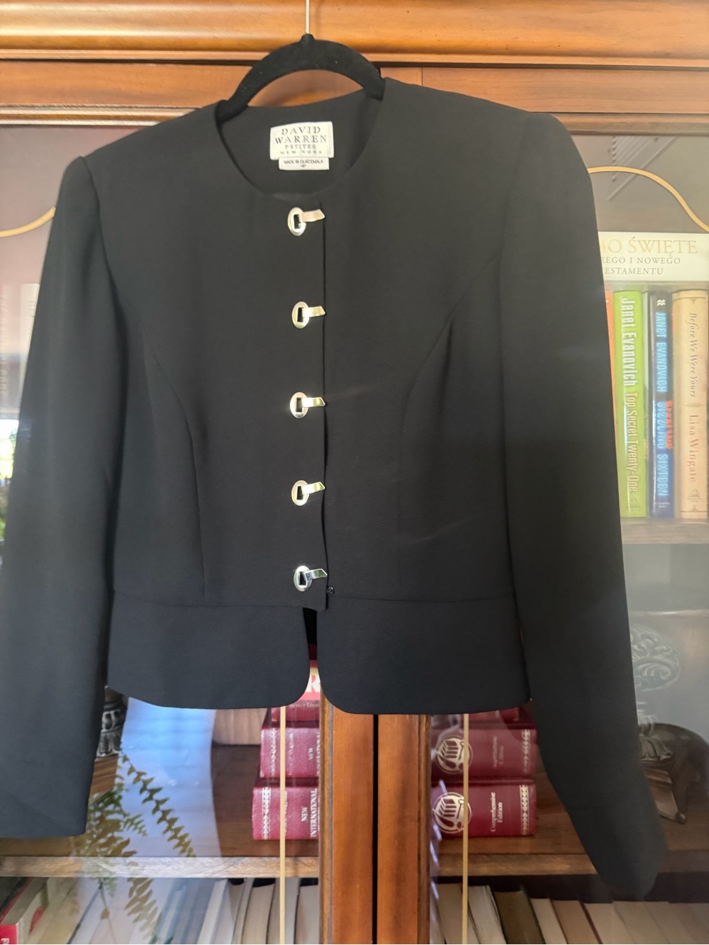 Women's Black Tailored Peplum Blazer